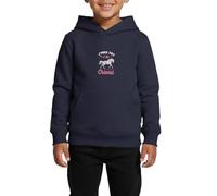 Spreadshirt Sweat À Capuche Fille Équitation J'Peux Pas J'Ai Cheval, Cadeau Équitation Cheval, 146/152 (10 Ans), Bleu Marine