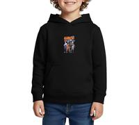 Spreadshirt Sweat À Capuche Premium Enfant Naruto Shippuden avec Sasuke, Kakashi & Sakura, Sweat Naruto Enfant, 146/152 (10 Ans), Noir