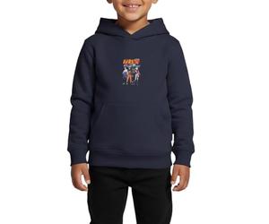 Spreadshirt Sweat À Capuche Premium Enfant Naruto Shippuden avec Sasuke, Kakashi & Sakura, Sweat Naruto Enfant, 158/164 (12 Ans), Bleu Marine