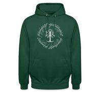 Spreadshirt Sweat À Capuche Unisexe Le Seigneur des Anneaux l'arbre Blanc du Gondor, Pull Seigneur des Anneaux, S, Vert Bouteille