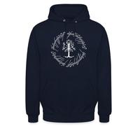 Spreadshirt Sweat À Capuche Unisexe Le Seigneur des Anneaux l'arbre Blanc du Gondor, Pull Seigneur des Anneaux, S, Marine