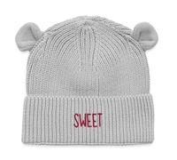 Spreadshirt Sweet Lettrage Brodé Bonnet Ourson Bio à Broder pour bébé