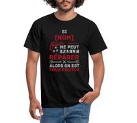 Spreadshirt T Shirt Personnalisé Homme, Si [Nom] Ne Peut Pas Le Réparer Alors on Est Tous Foutus, Tee Shirt Homme Humour Bricolage, S, Noir