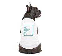 Spreadshirt T-Shirt pour Chiens personnalisé | Créez-Le Vous-même avec Texte et Photo T-Shirt sans Manches pour Chien, L, Blanc