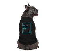 Spreadshirt T-Shirt pour Chiens personnalisé | Créez-Le Vous-même avec Texte et Photo T-Shirt sans Manches pour Chien, S, Noir