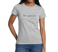 Spreadshirt Ta Gueule Cordialement Phrase Drôle T Shirt Femme, M, Gris chiné