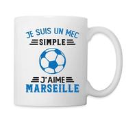 Spreadshirt Tasse Fan De Marseille | Fan De Football Mug Blanc, taille unique, blanc