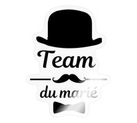 Spreadshirt Team Du Marié EVG Mariage Team Autocollant/Sticker, 10 x 10 cm, brillant transparent