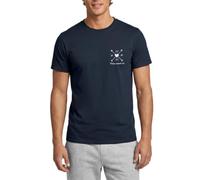Spreadshirt Tee Shirt Homme Personnalisable avec Initiales et Date Couple Coeur et Flèches Idée Cadeau Saint Valentin Originale T Shirt Homme, M, Marine