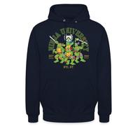 Spreadshirt Teenage Mutant Ninja Turtles Université Ninja Sweat À Capuche Unisexe, L, Marine