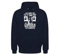 Spreadshirt Tempête Corses Idée Cadeau Humoristique Sweat À Capuche Unisexe, M, Marine