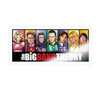 Spreadshirt The Big Bang Theory Bande Dessinée Personnages Autocollant Sticker, 10 x 10 cm, brillant transparent