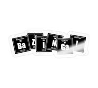 Spreadshirt The Big Bang Theory Bazinga Chimie Autocollant/Sticker, 10 x 10 cm, brillant transparent