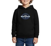 Spreadshirt The Flash I'm Batman Logo Bleu Sweat À Capuche Enfant Premium, 122/128 (6 Ans), Noir