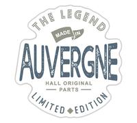 Spreadshirt The Legend Made In Auvergne Limited Edition Autocollant Sticker, 10 x 10 cm, blanc mat