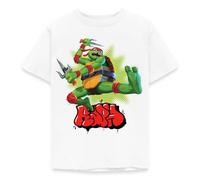 Spreadshirt TMNT Mutant Mayhem Les Tortues Ninja Raph T Shirt Enfant, 110/116 (5-6 Ans), Blanc