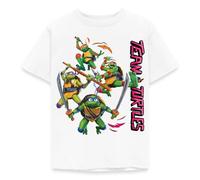 Spreadshirt TMNT Mutant Mayhem Les Tortues Ninja Team Turtles T Shirt Enfant, 122/128 (7-8 Ans), Blanc