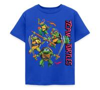 Spreadshirt TMNT Mutant Mayhem Les Tortues Ninja Team Turtles T Shirt Enfant, 98/104 (3-4 Ans), Bleu Royal