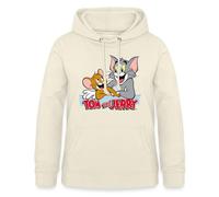 Spreadshirt Tom Et Jerry Amis Heureux Sweat À Capuche Femme, L, Vanille