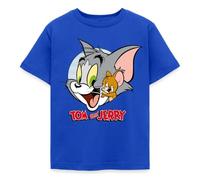 Spreadshirt Tom Et Jerry Câlin T-Shirt Enfant, 122/128 (7-8 Ans), Bleu Royal