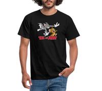 Spreadshirt Tom Et Jerry Chasse T Shirt Homme, L, Noir