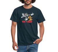 Spreadshirt Tom Et Jerry Chasse T-Shirt Homme, XXL, Marine
