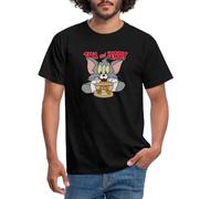 Spreadshirt Tom Et Jerry Sandwich T Shirt Homme, 3XL, Noir