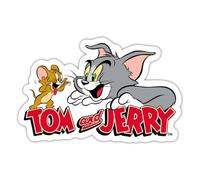 Spreadshirt Tom Et Jerry Tirer La Langue Autocollant Sticker, 10 x 10 cm, blanc mat