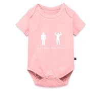 Spreadshirt Ton Parrain Mon Parrain Humour Filleul Filleule Body Manches Courtes Bébé Bio, 56 (0-2 mois), rose