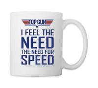 Spreadshirt Top Gun I Feel The Need For Speed Citation Cool Mug Blanc