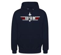 Spreadshirt Top Gun Jet Logo Sweat À Capuche Unisexe, XL, Marine