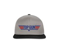 Spreadshirt Top Gun Logo Casquette Snapback, Taille Unique, Gris Graphite/Noir