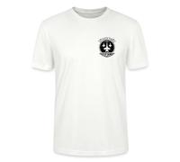 Spreadshirt Top Gun Maverick Fighter Town Jet Logo T Shirt Homme Bio, M, Blanc