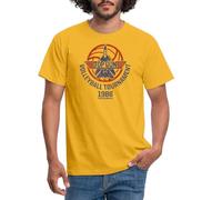 Spreadshirt Top Gun Tournoi De Volleyball 1986 Jet Logo T Shirt Homme, XL, Jaune