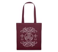 Spreadshirt Triskel Breton Ornement Symbole Bretagne Breizh Cadeau Breton Tote Bag, taille unique, bordeaux