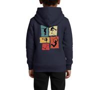 Spreadshirt Trottinette Freestyle Acrobatique Astuces Scooter Sweat À Capuche Enfant Premium, 158/164 (12 Ans), Bleu Marine