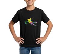 Spreadshirt Trottinette Freestyle Scooter Multicolore Figure T-Shirt Ado, 152/164 (12-14 Ans), Noir