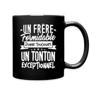 Spreadshirt Un Frère Formidable Donne Toujours Un Tonton Exceptionnel Annonce Grossesse Tasse Mug, taille unique, noir