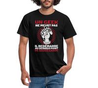 Spreadshirt Un Geek Ne Meurt Pas T-Shirt Homme, XXL, Noir