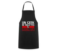 Spreadshirt Un Geek Ne Vieillit Pas Gamer Tablier, taille unique, noir