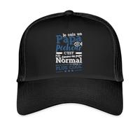 Spreadshirt Un Papa Pêcheur Humour Pêche Casquette Trucker, Taille Unique, Noir/Noir