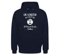 Spreadshirt Un Vendéen Ne Vieillit Pas Humour Vendée Cadeau Vendéen Sweat À Capuche Unisexe, L, Marine