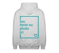 Spreadshirt Veste À Capuche Unisexe À Personnaliser avec Photo Et Texte Sweat À Capuche Zippé, M, Gris Clair chiné