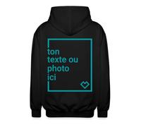 Spreadshirt Veste À Capuche Unisexe À Personnaliser avec Photo Et Texte Sweat À Capuche Zippé, S, Noir