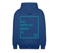 Spreadshirt Veste À Capuche Unisexe À Personnaliser avec Photo Et Texte Sweat À Capuche Zippé, XL, Bleu Royal