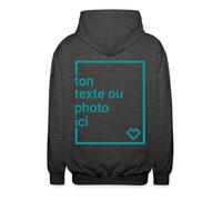 Spreadshirt Veste À Capuche Unisexe À Personnaliser avec Photo Et Texte Sweat À Capuche Zippé, XL, Charbon