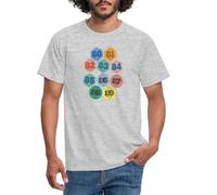 Spreadshirt Vignettes Automobiles Costume Années 80 - Voiture Vintage France T-Shirt Homme, L, Gris chiné