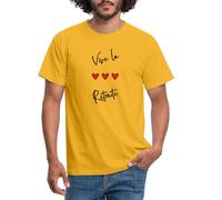 Spreadshirt Vive la Retraite Bonne Retraite Joyeuse Cadeau Celebration T Shirt Homme, XL, Jaune