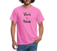Spreadshirt Vive La Retraite Cadeau Départ Retraite T Shirt Homme, S, Rose