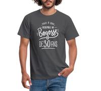 Spreadshirt Voici À Quoi Ressemble Un Bogosse De 30 Ans | Beau Gosse Anniversaire T Shirt Homme, M, Charbon